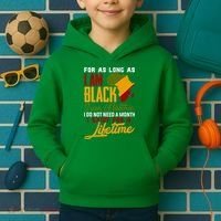 I Am Black History Lifetime Cool Black History Month Kids Hoodie thumb 2