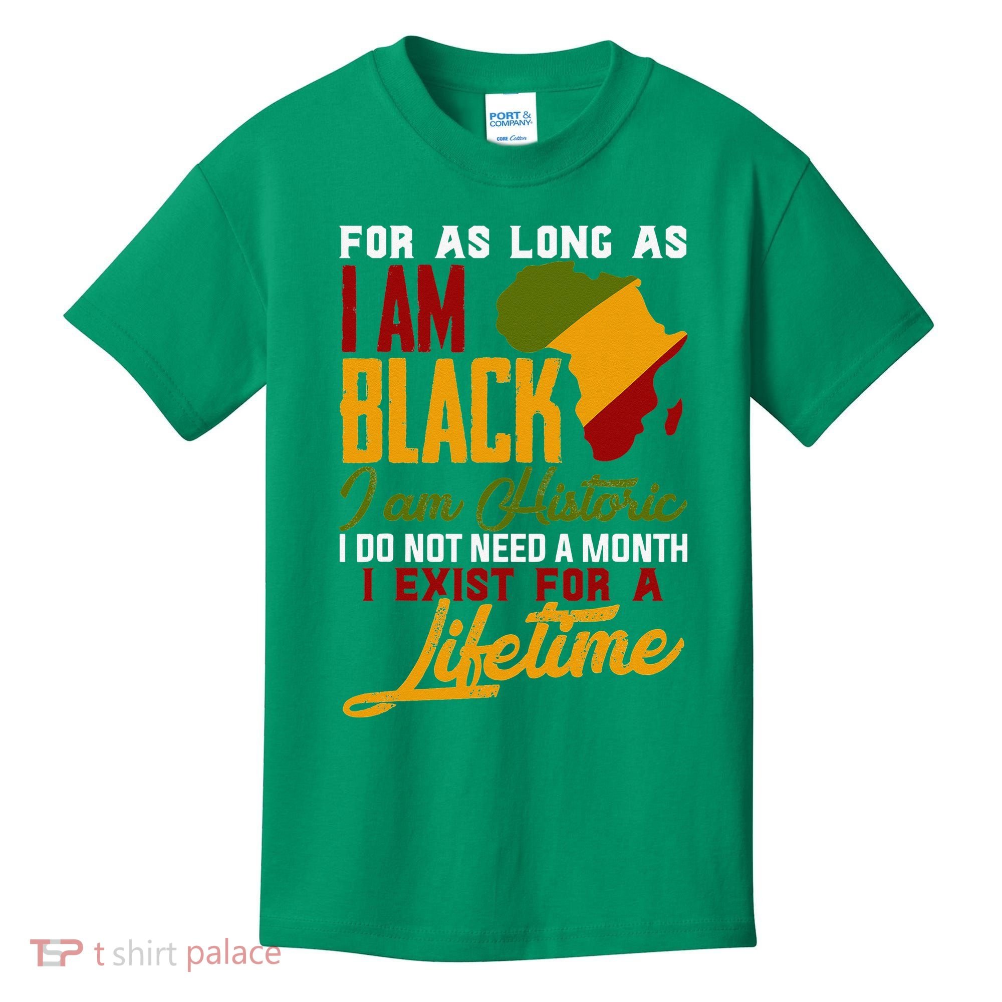 I Am Black History Lifetime Cool Black History Month Kids T-Shirt