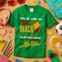 I Am Black History Lifetime Cool Black History Month Kids T-Shirt thumb 3