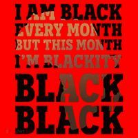 I Am Black Every Month This Month I'm Blackity Black Black Santa Hat thumb 1