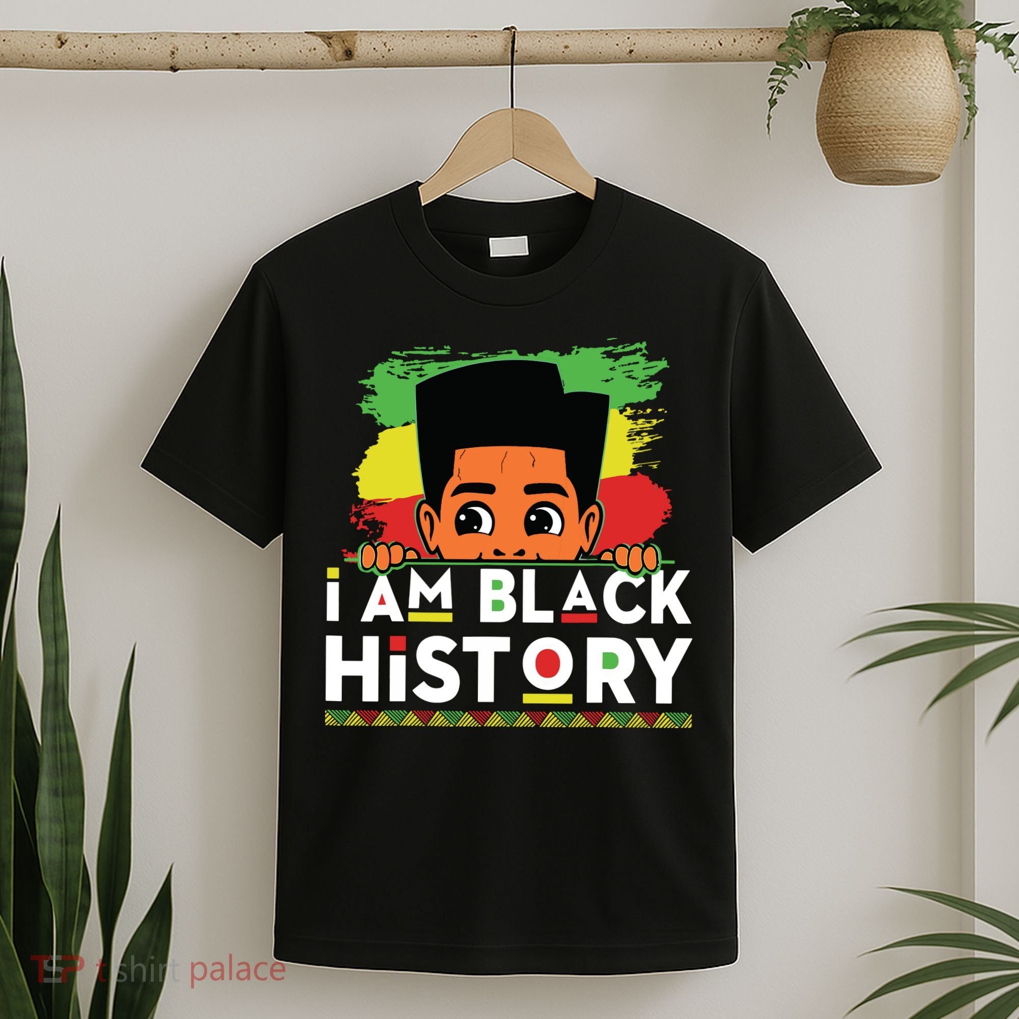 I Am Black History For Boy Black History Month T-Shirt