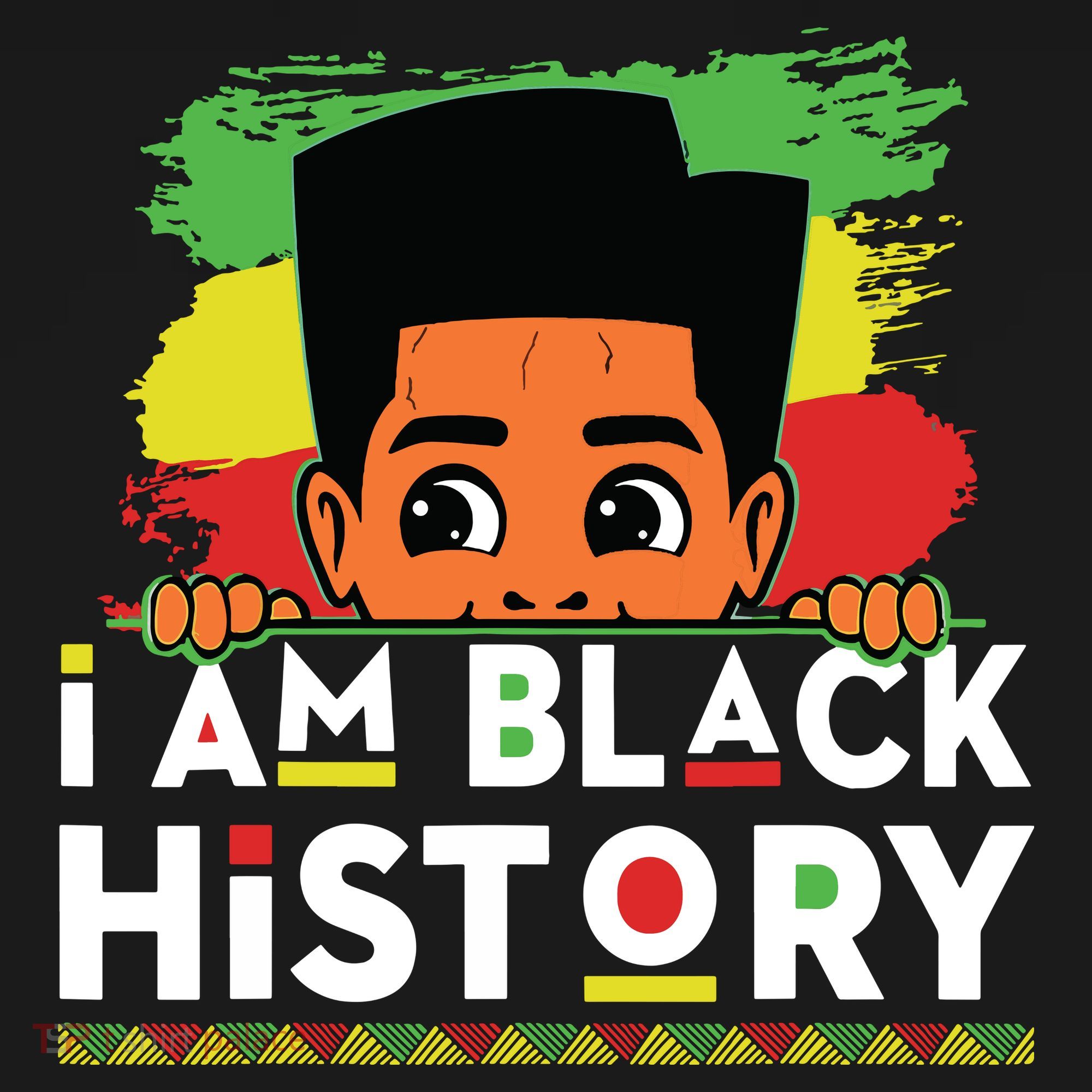 I Am Black History For Boy Black History Month T-Shirt