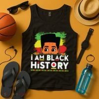 I Am Black History For Boy Black History Month Tank Top thumb 4