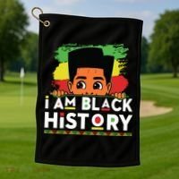I Am Black History For Boy Black History Month Golf Towel thumb 1