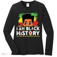 I Am Black History For Boy Black History Month Women's Long Sleeve Shirt thumb 0