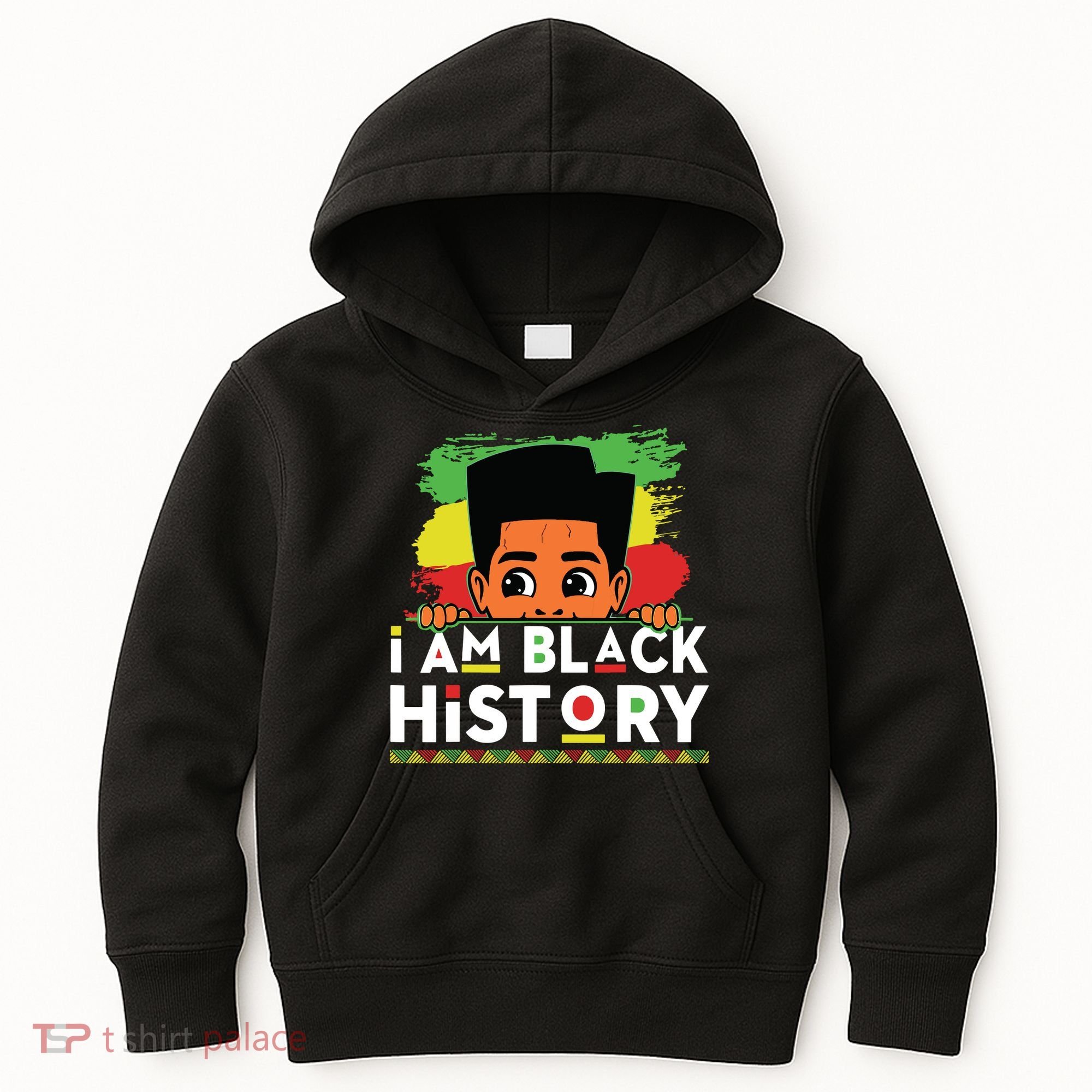 I Am Black History For Boy Black History Month Kids Hoodie