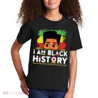 I Am Black History For Boy Black History Month Kids T-Shirt thumb 2