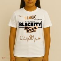 I Am Black Every Month But This Month I Am Blackity Black T-Shirt thumb 4