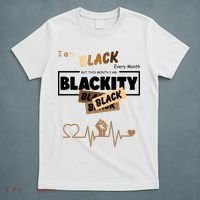 I Am Black Every Month But This Month I Am Blackity Black T-Shirt thumb 5