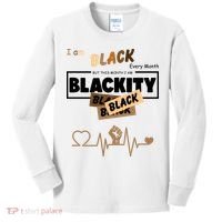 I Am Black Every Month But This Month I Am Blackity Black Kids Long Sleeve Shirt thumb 0