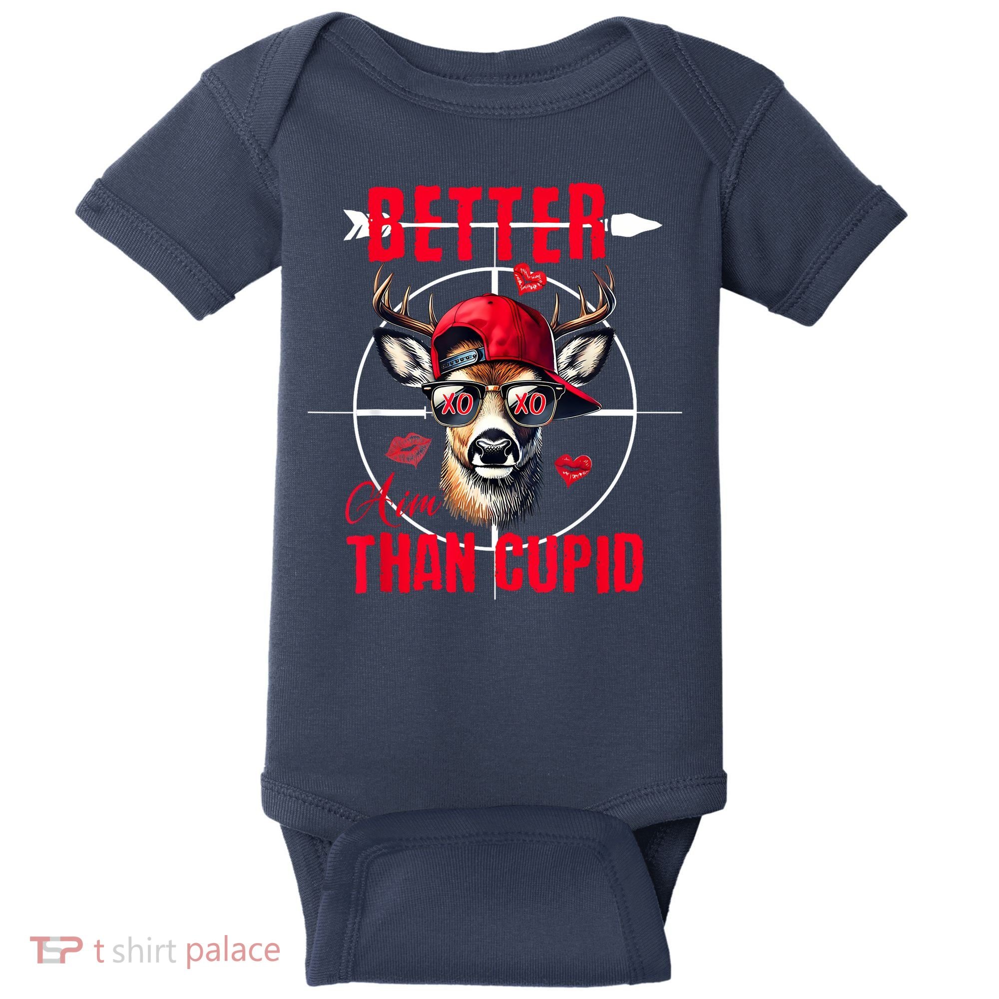 I Aim Better Than Cupid Hunting Valentine’S Day Baby Bodysuit