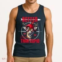 I Aim Better Than Cupid Hunting Valentine’S Day Tank Top thumb 3