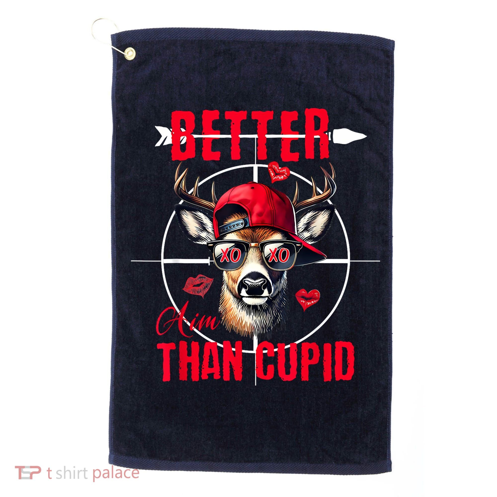 I Aim Better Than Cupid Hunting Valentine’S Day Golf Towel