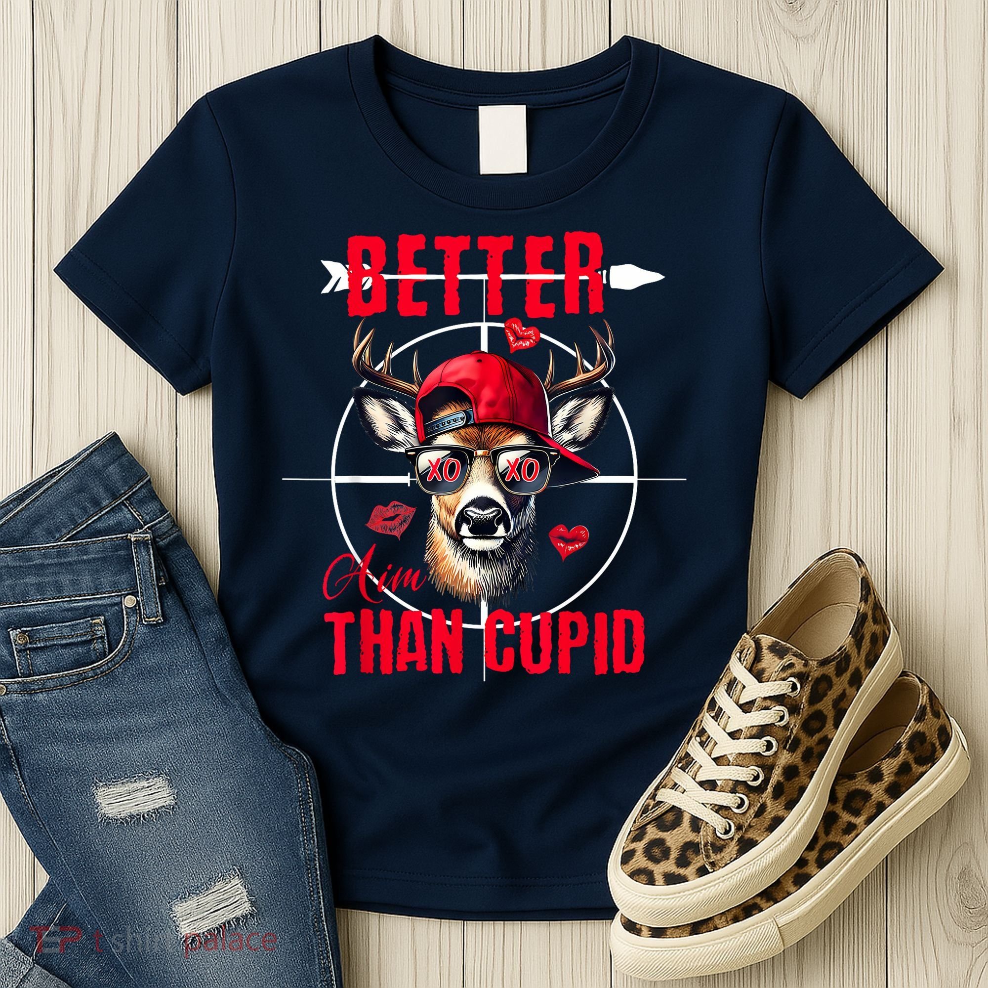 I Aim Better Than Cupid Hunting Valentine’S Day Women's T-Shirt