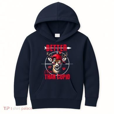 I Aim Better Than Cupid Hunting Valentine’S Day Kids Hoodie
