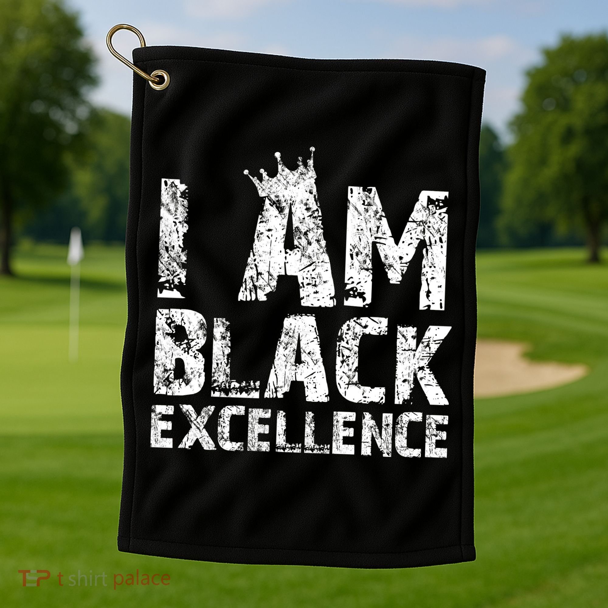 I Am Black Excellence Golf Towel
