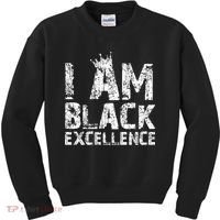 I Am Black Excellence Kids Sweatshirt thumb 0