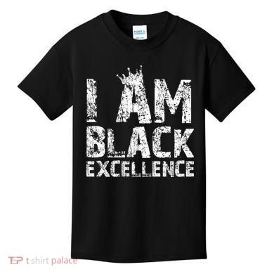 I Am Black Excellence Kids T-Shirt