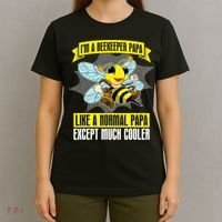 I'm A Beekeeper Papa Like A Normal Papa Cute Bee Funny T-Shirt thumb 4