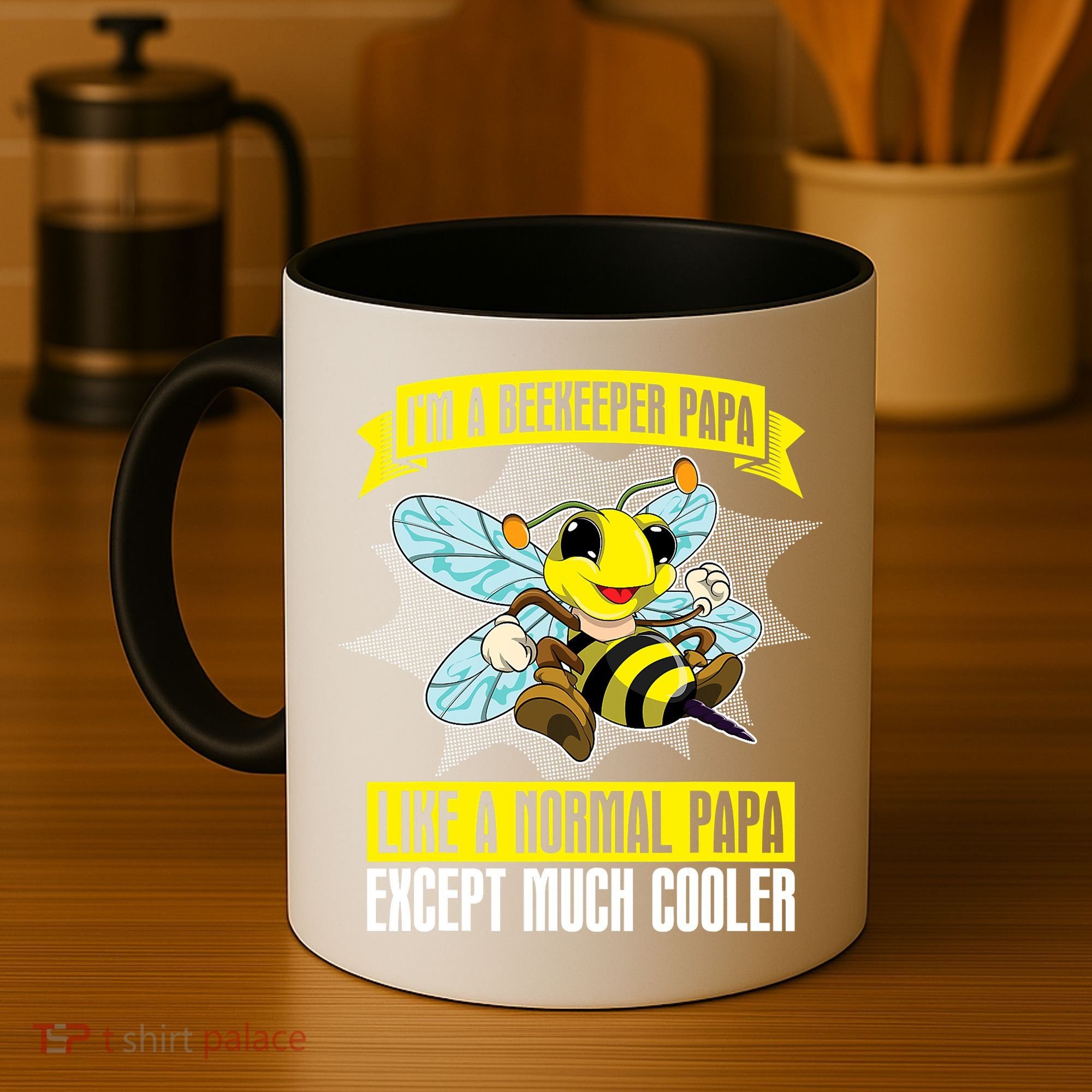 I'm A Beekeeper Papa Like A Normal Papa Cute Bee Funny Coffee Mug