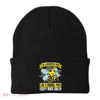 I'm A Beekeeper Papa Like A Normal Papa Cute Bee Funny Beanie thumb 0