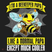 I'm A Beekeeper Papa Like A Normal Papa Cute Bee Funny Beanie thumb 2
