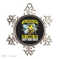 I'm A Beekeeper Papa Like A Normal Papa Cute Bee Funny Ornament thumb 0