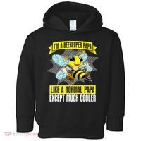 I'm A Beekeeper Papa Like A Normal Papa Cute Bee Funny Toddler Hoodie thumb 0