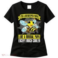I'm A Beekeeper Papa Like A Normal Papa Cute Bee Funny Women's T-Shirt thumb 0