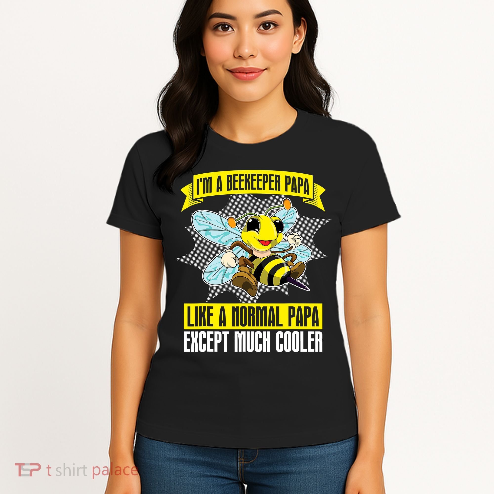 I'm A Beekeeper Papa Like A Normal Papa Cute Bee Funny Women's T-Shirt