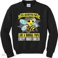 I'm A Beekeeper Papa Like A Normal Papa Cute Bee Funny Kids Sweatshirt thumb 0