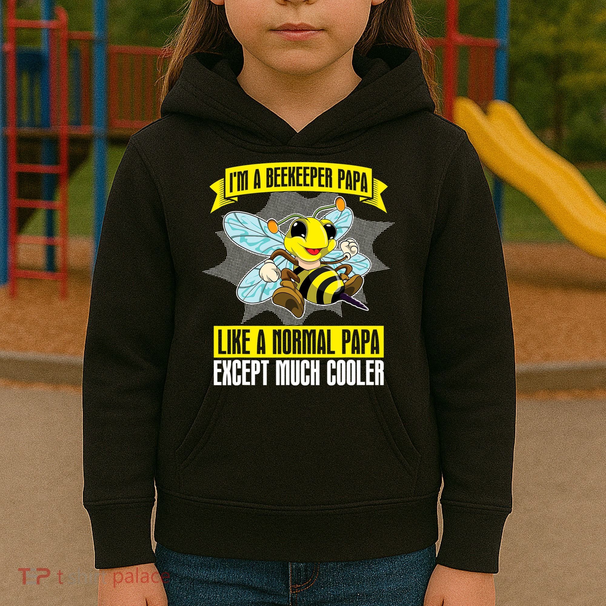I'm A Beekeeper Papa Like A Normal Papa Cute Bee Funny Kids Hoodie