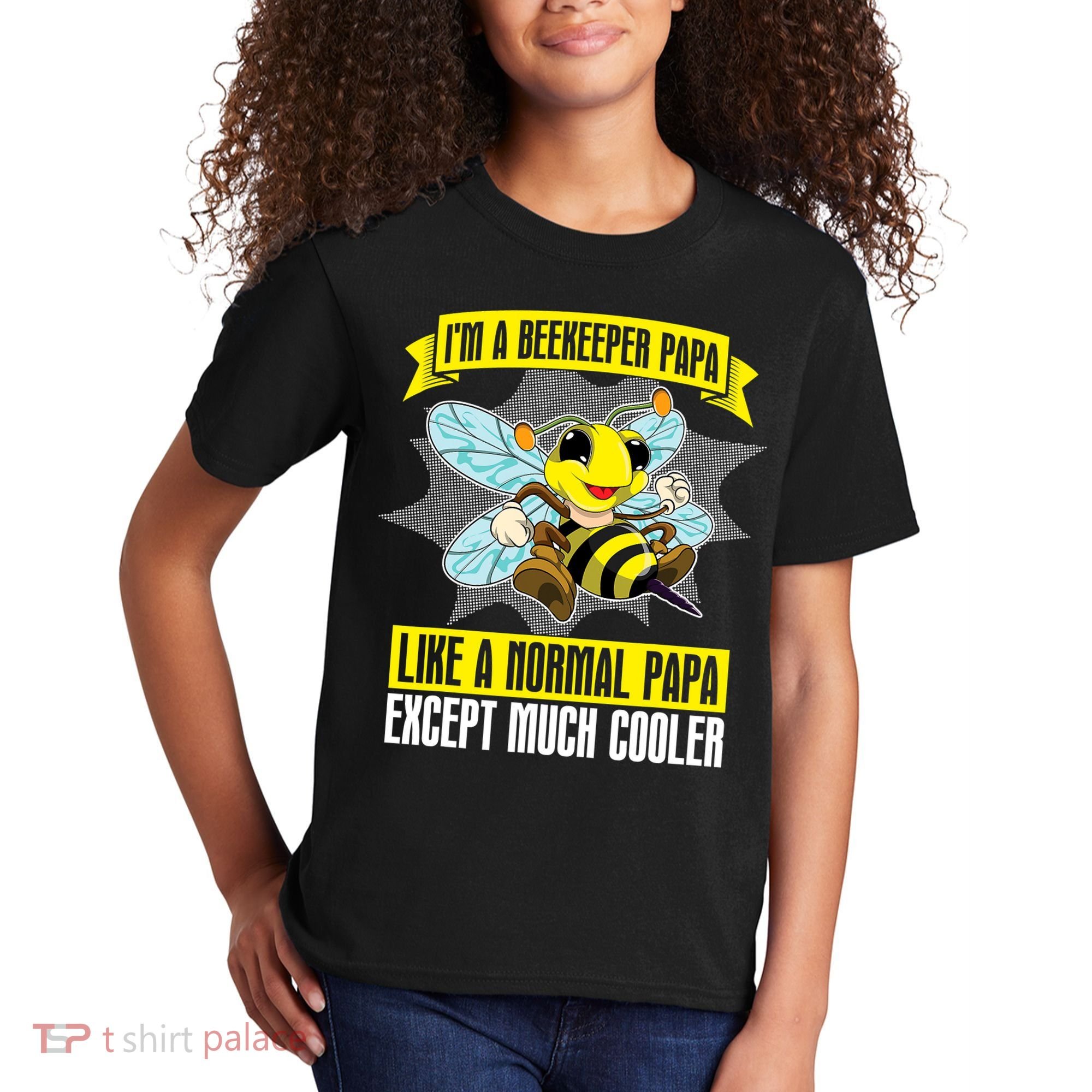 I'm A Beekeeper Papa Like A Normal Papa Cute Bee Funny Kids T-Shirt