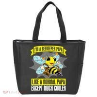 I'm A Beekeeper Papa Like A Normal Papa Cute Bee Funny Tote Bag thumb 0