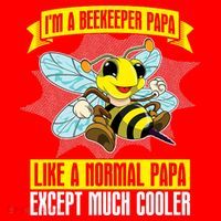 I'm A Beekeeper Papa Like A Normal Papa Cute Bee Funny Santa Hat thumb 1