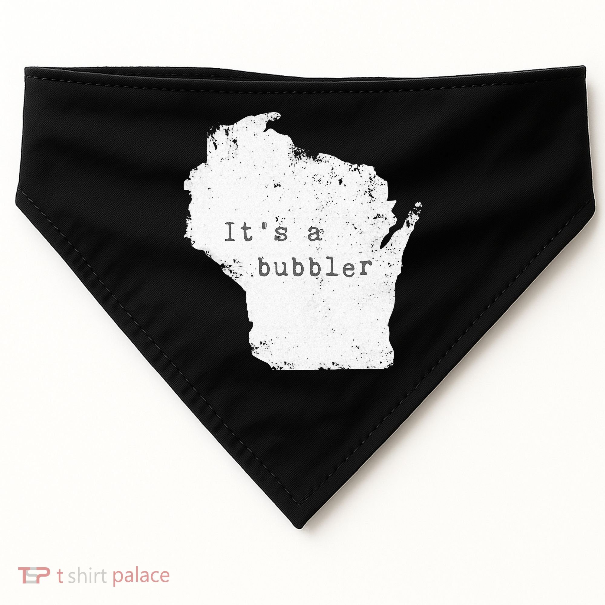 Its A Bubbler Funny Wisconsin Slang USA-Made Doggie Bandana