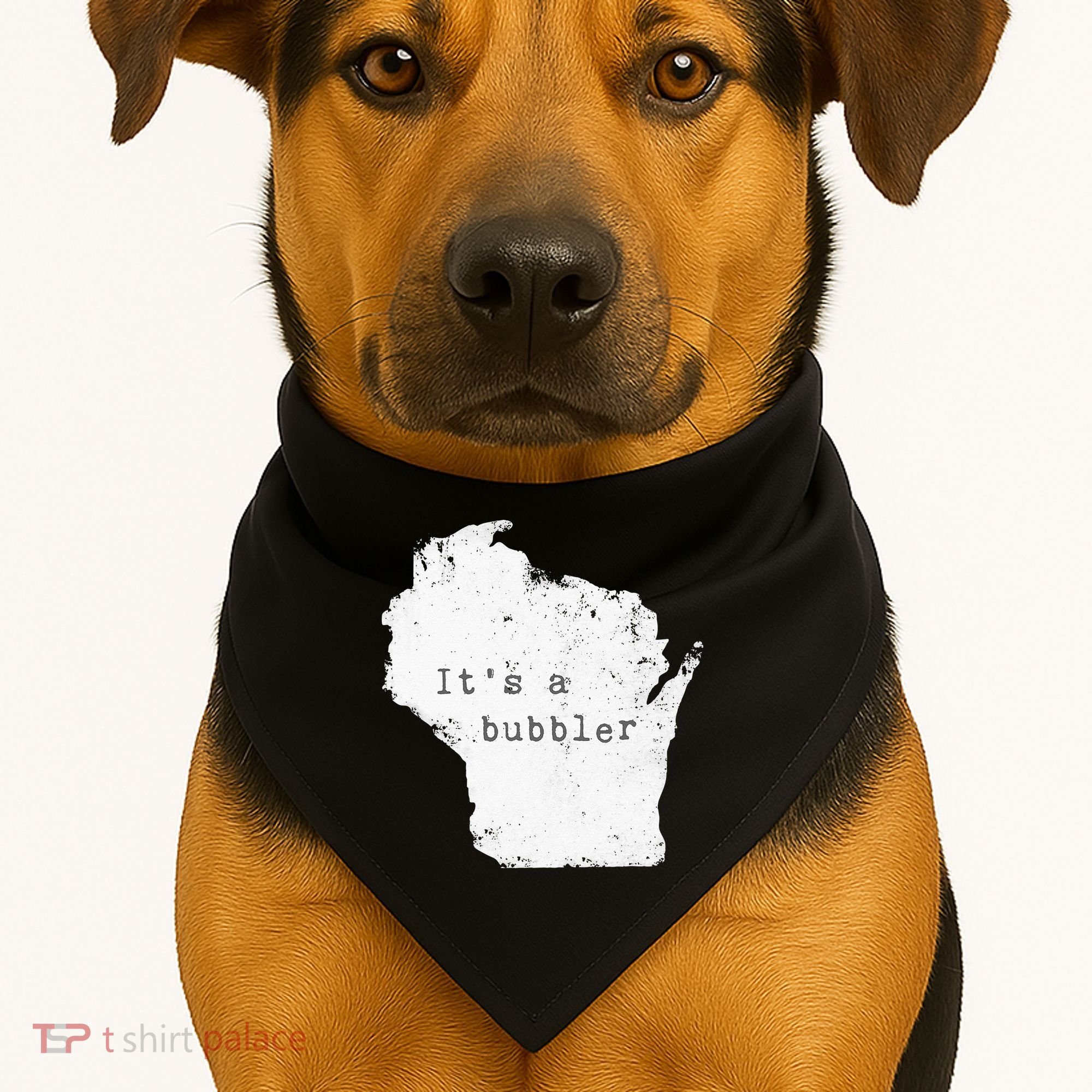 Its A Bubbler Funny Wisconsin Slang USA-Made Doggie Bandana