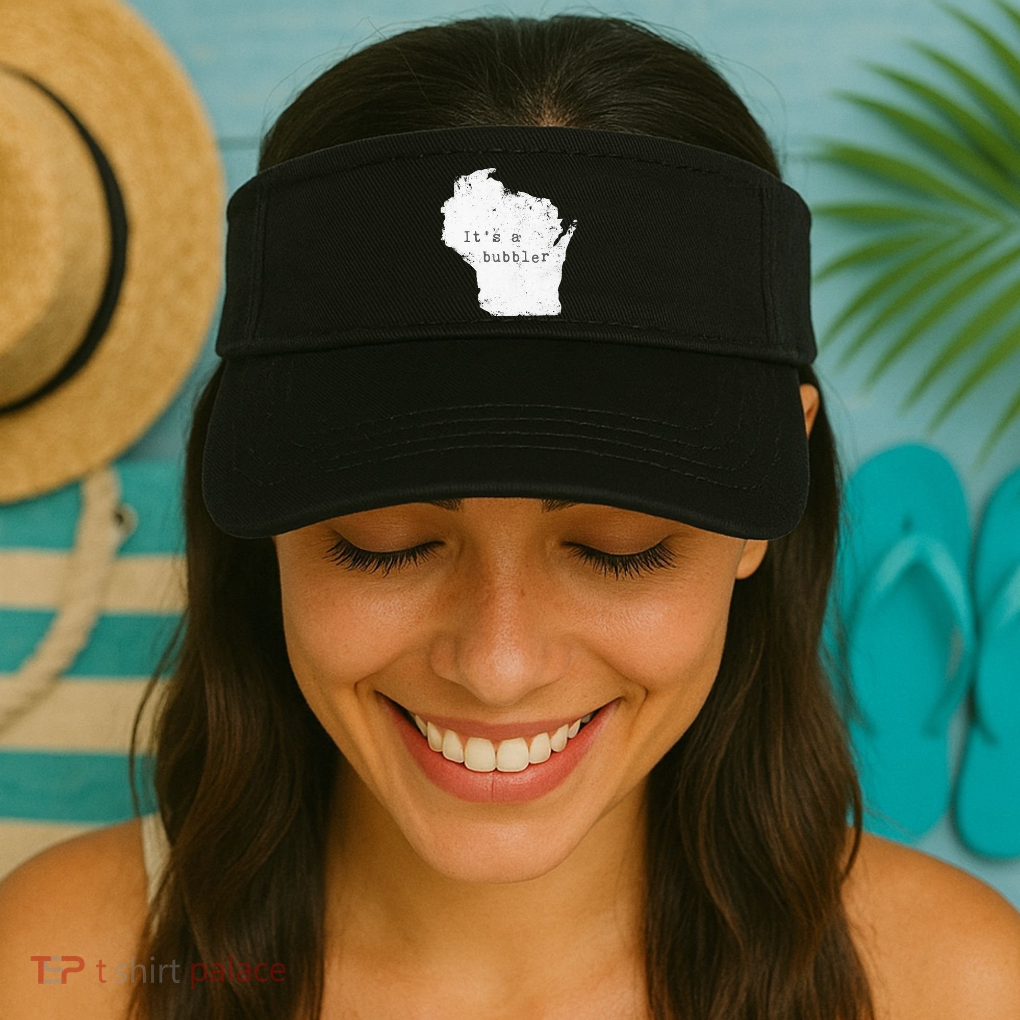 Its A Bubbler Funny Wisconsin Slang Visor