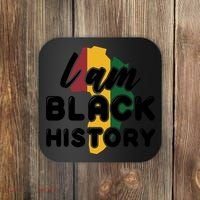 I Am Black History For Boy Black History Month Coaster thumb 0