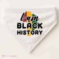 I Am Black History For Boy Black History Month USA-Made Doggie Bandana thumb 0