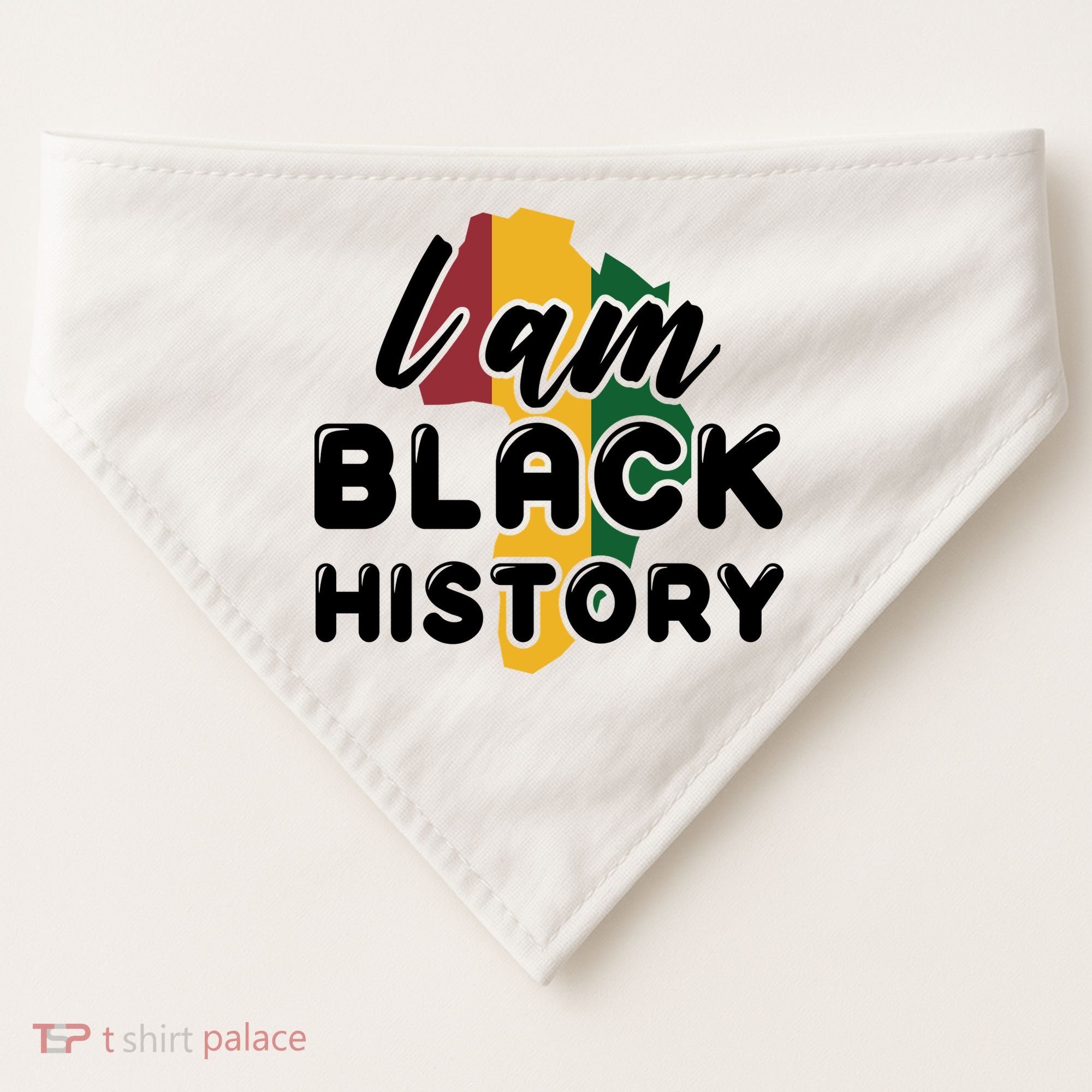 I Am Black History For Boy Black History Month USA-Made Doggie Bandana
