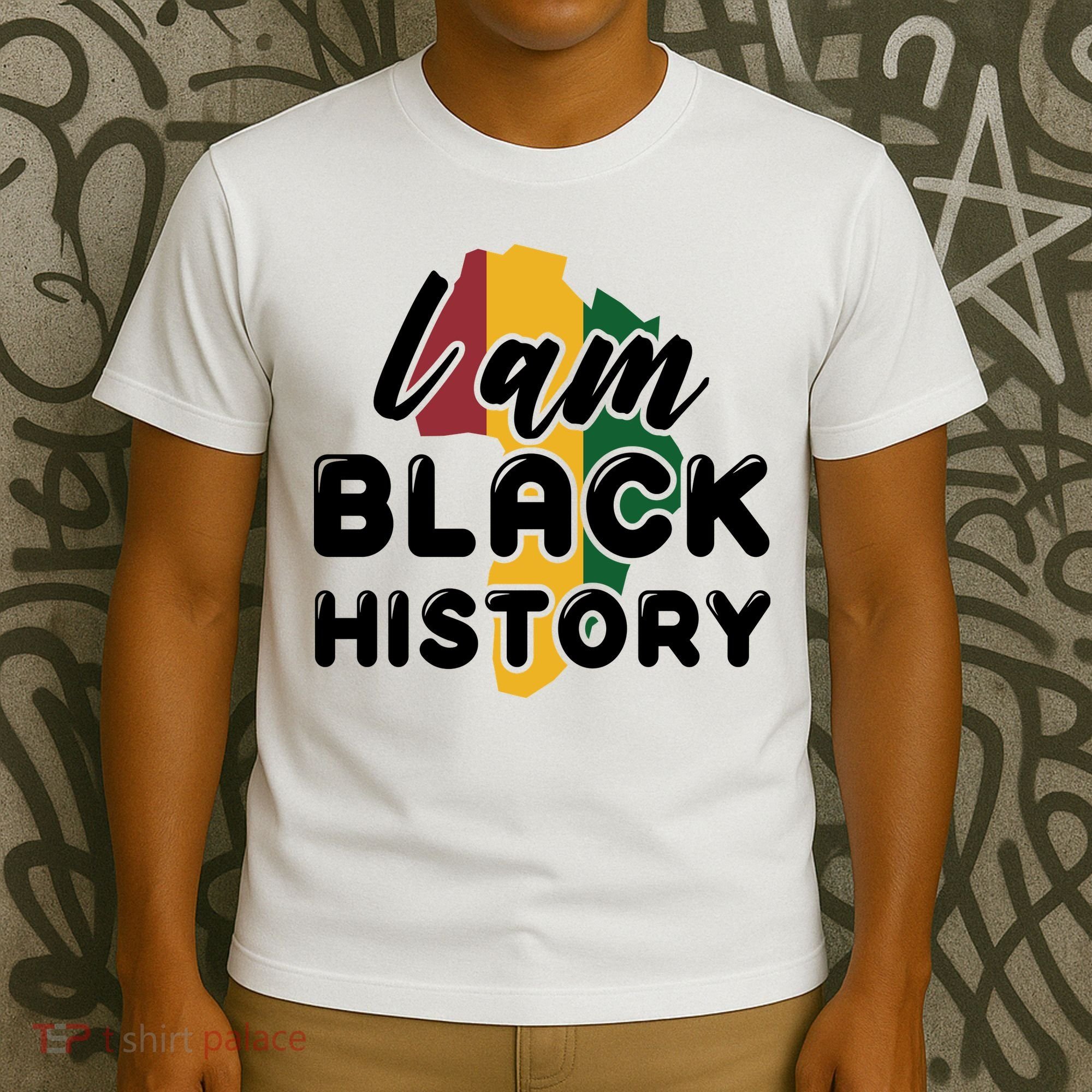 I Am Black History For Boy Black History Month T-Shirt