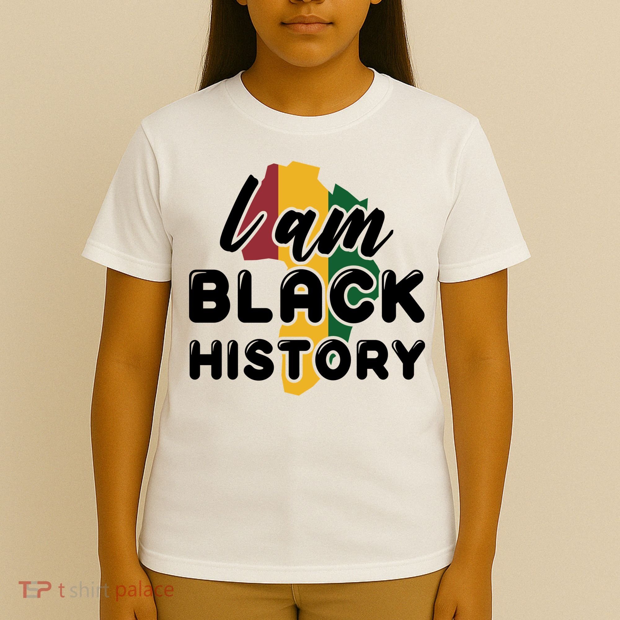 I Am Black History For Boy Black History Month T-Shirt