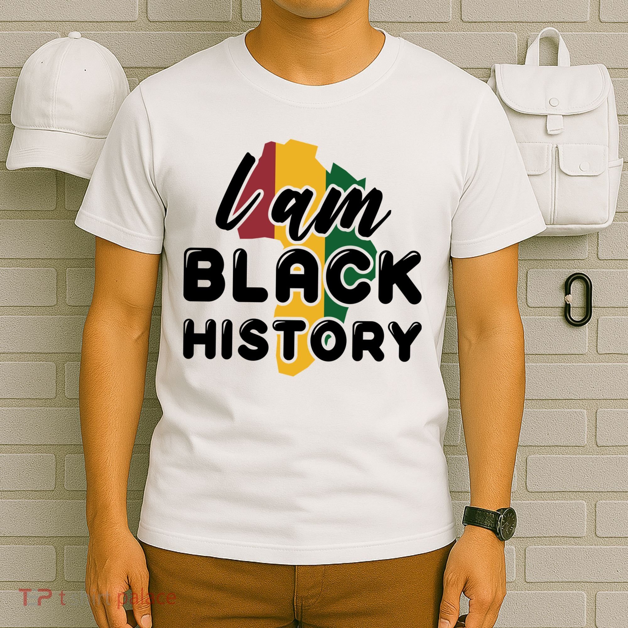 I Am Black History For Boy Black History Month T-Shirt