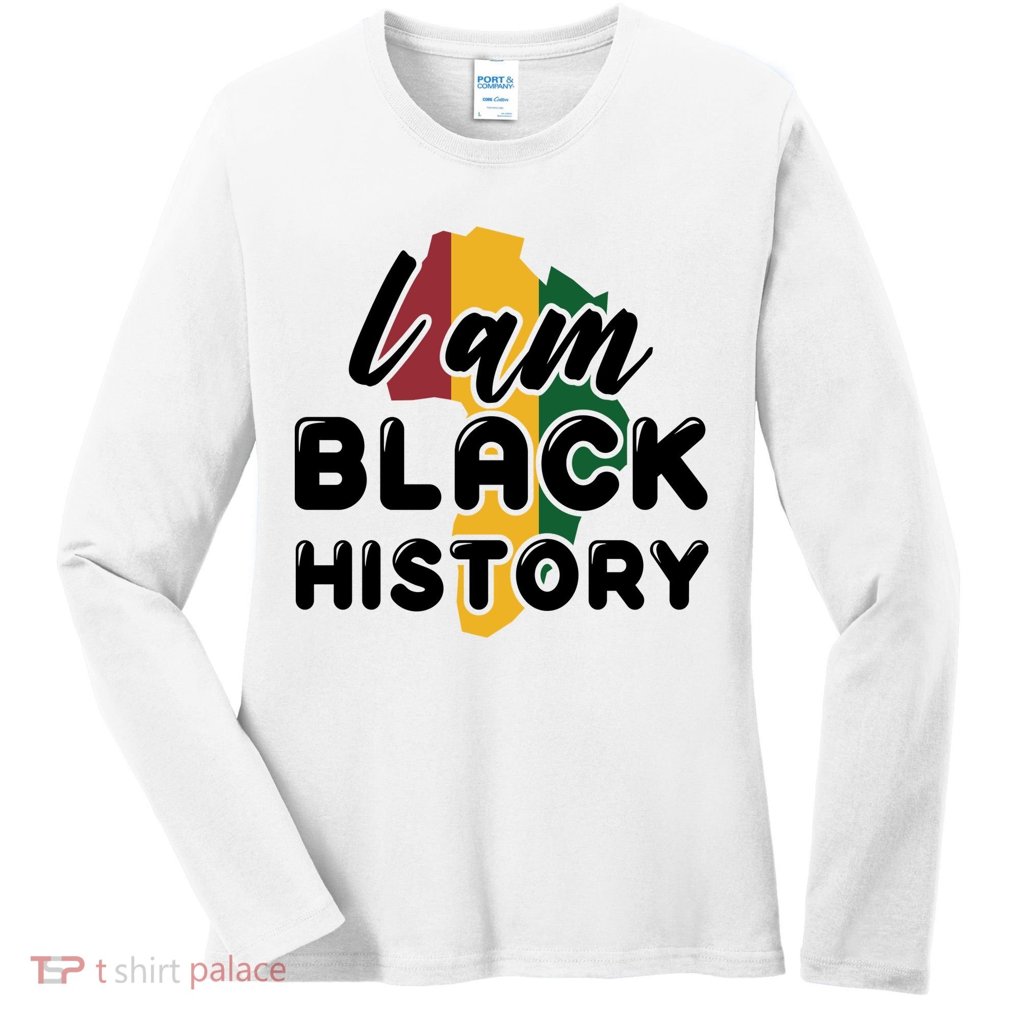 I Am Black History For Boy Black History Month Women's Long Sleeve Shirt
