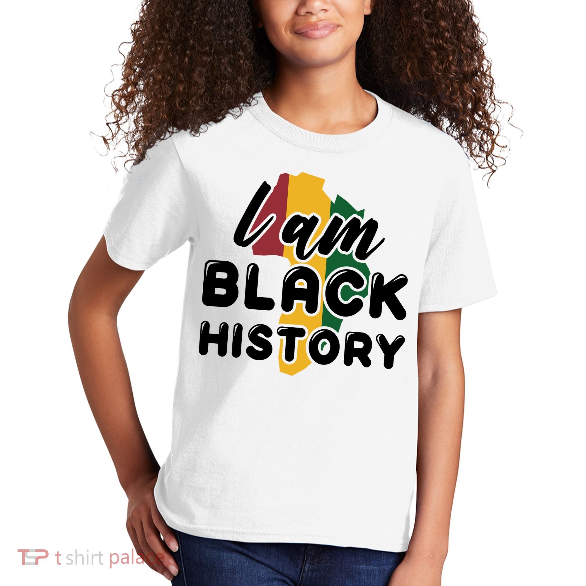 I Am Black History For Boy Black History Month Kids T-Shirt