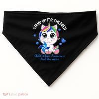 In April Blue Gnome Child Abuse Prevention Awareness USA-Made Doggie Bandana thumb 0