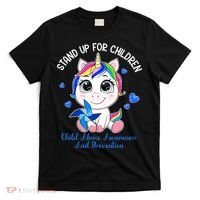 In April Blue Gnome Child Abuse Prevention Awareness T-Shirt thumb 0