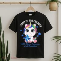 In April Blue Gnome Child Abuse Prevention Awareness T-Shirt thumb 2