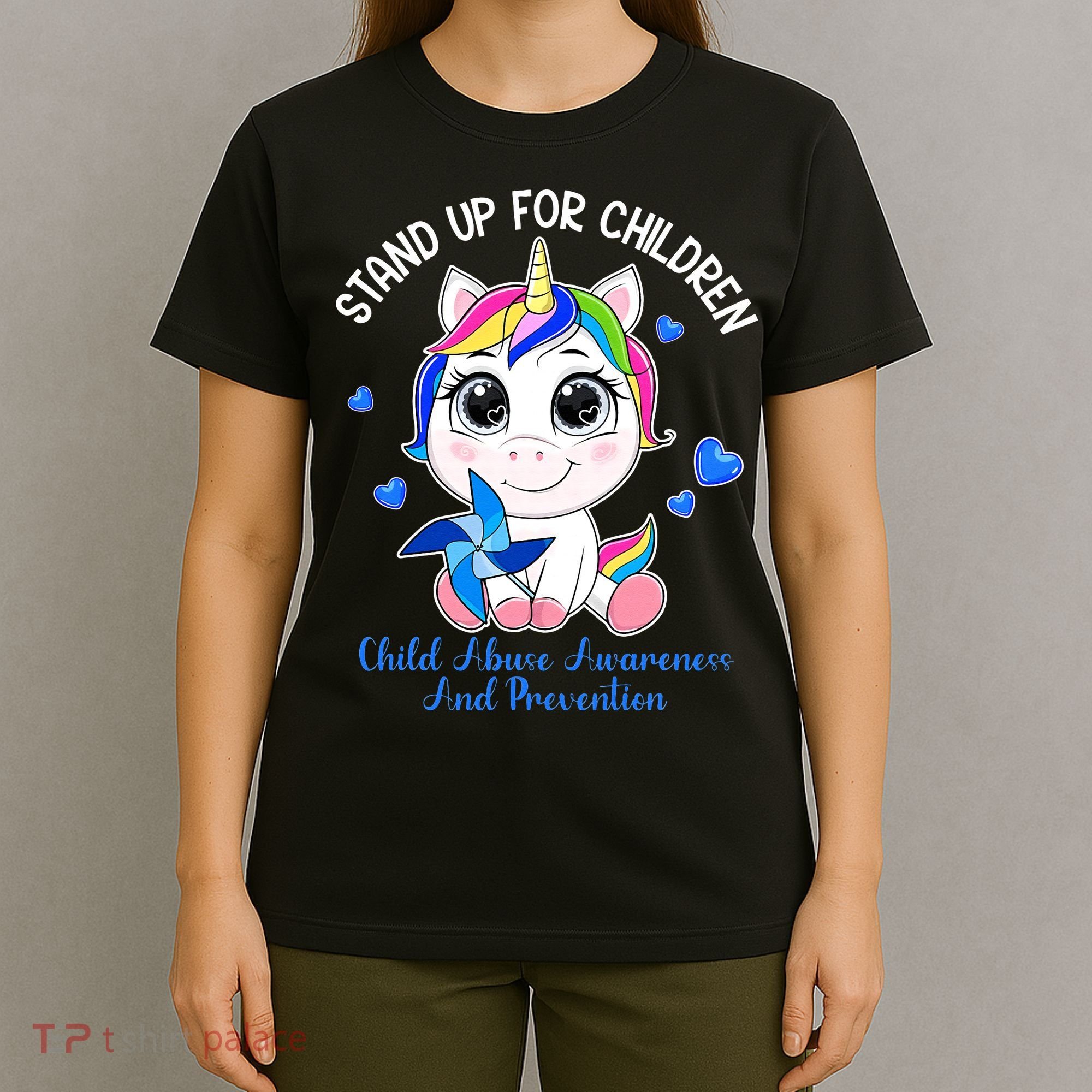 In April Blue Gnome Child Abuse Prevention Awareness T-Shirt